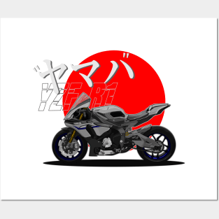 illustration of the YAMAHA R1 Posters and Art